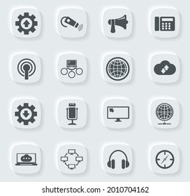 Communication icon set for web sites and user interface