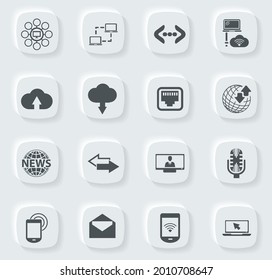 Communication icon set for web sites and user interface