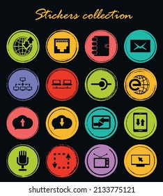 Communication icon set for web sites and user interface