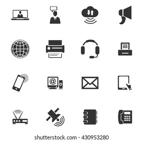 Communication icon set for web sites and user interface