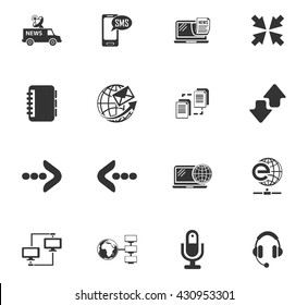 Communication icon set for web sites and user interface