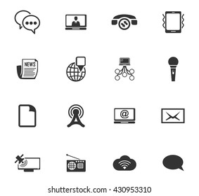 Communication icon set for web sites and user interface
