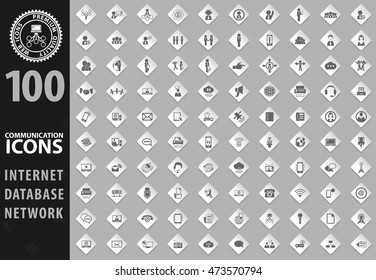 Communication icon set for web sites and user interface