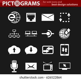 Communication icon set for web sites and user interface