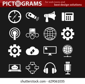 Communication icon set for web sites and user interface