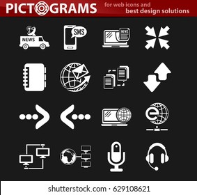 Communication icon set for web sites and user interface