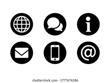Symbol für Kommunikation gesetzt. Symbol-Symbol-Paket der Website