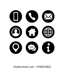 Communication icon set. Website icon symbol pack. Contact us icon symbol collections