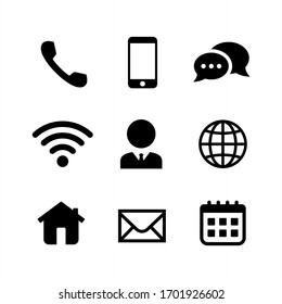 Communication icon set. Website icon vector illustration - Shutterstock ID 1701926602