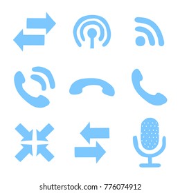 Communication icon set.doodle style Set
