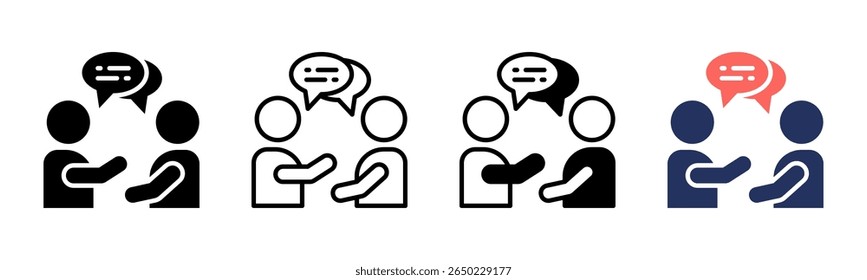 Communication icon sheet multiple style collection