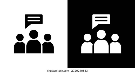 Icono de comunicación silueta Ilustración vectorial estilo plano aislado