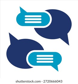 Icono de comunicación. Ilustración de Duotono de glifo de Vector simple.