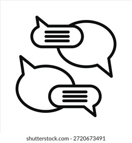 Ícone Comunicação. Ilustração de contorno de vetor simples.
