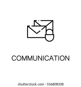 Communication icon. Single high quality outline symbol for web design or mobile app. Thin line sign for design logo. Black outline pictogram on white background