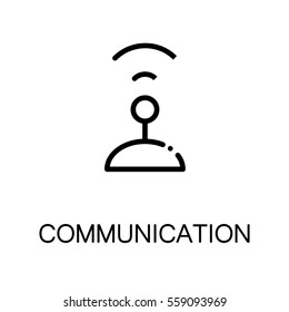 Communication icon. Single high quality outline symbol for web design or mobile app. Thin line sign for design logo. Black outline pictogram on white background