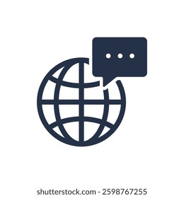 Communication icon. Solid glyph series icon