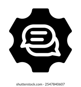 communication icon with style glyph