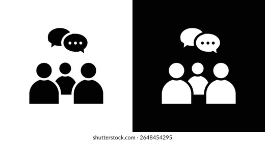Coleção de símbolos de ícone de comunicação. Ilustração de stock de vetor plano.