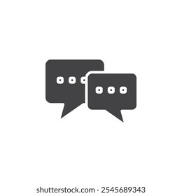 Icono de comunicación Marca de símbolo en estilo relleno