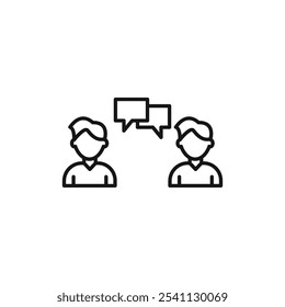 Communication icon Thin line flat illustration