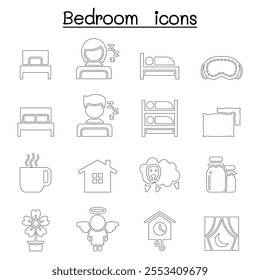 Communication icon in thin line style
