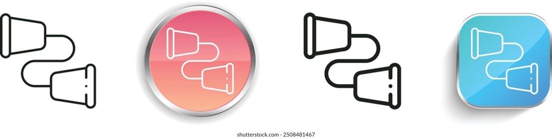 ícone de comunicação. Design fino, linear, regular e estilo botão isolado no fundo branco