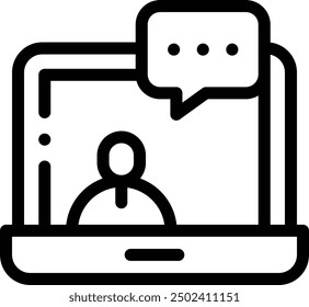 communication icon. Thin Linear Style Design Isolated On White Background