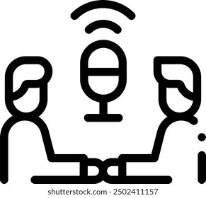 communication icon. Thin Linear Style Design Isolated On White Background