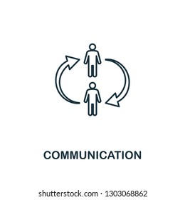 Communication icon. Thin outline creative Communication design from soft skills collection. Web design, apps, software and print usage.
