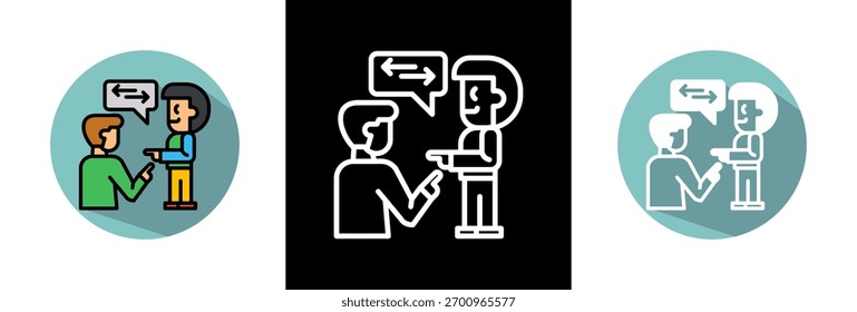 Icono de comunicación triplestyle Ilustración vectorial