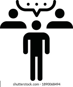Icono de comunicación, para diversos fines y sitio web sobre fondo blanco.