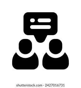 communication icon. vector glyph icon for your website, mobile, presentation, and logo design.