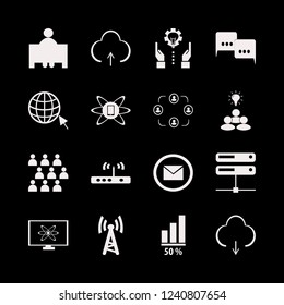 communication icon. communication vector icons set browser globe cursor, server, technology progress and teacher