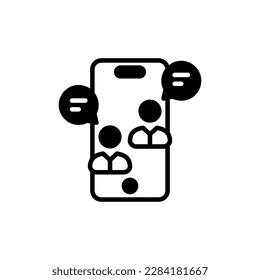 Communication icon in vector. Illustration