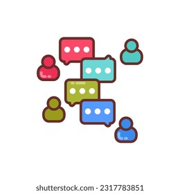Communication icon in vector. Illustration