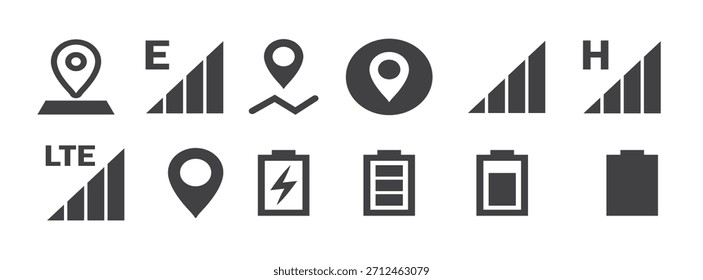 Ilustración vectorial de iconos de comunicación. Vector