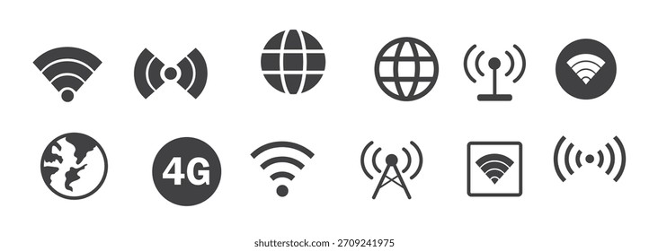 Ilustração do vetor de ícone de comunicação. 4 G