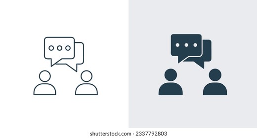 Communication Icon Vector. Illustration of  conversation between two people  