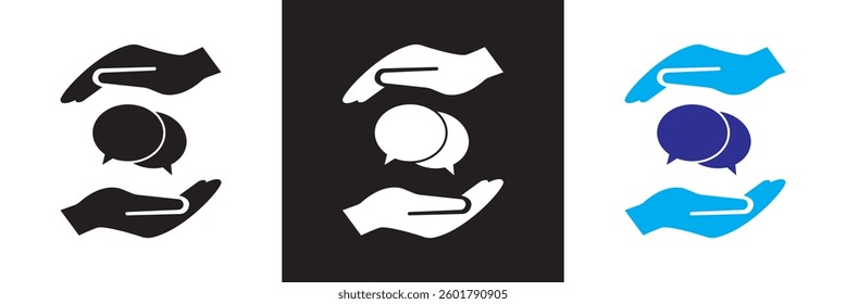 Communication icon. Vector illustration. isolated on white and black background. EPS 10
