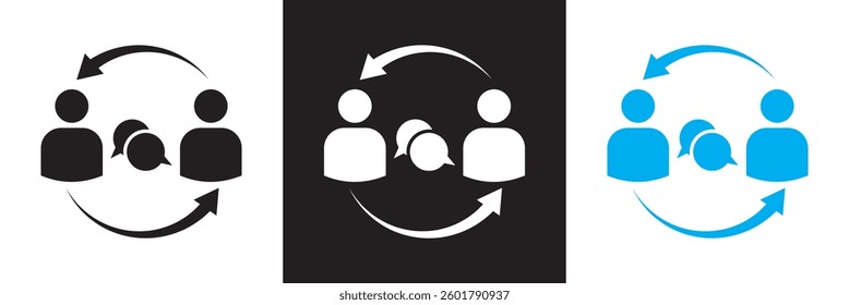 Communication icon. Vector illustration. isolated on white and black background. EPS 10