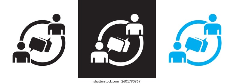 Communication icon. Vector illustration. isolated on white and black background. EPS 10