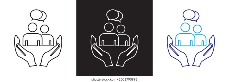 Communication icon. Vector illustration. isolated on white and black background. EPS 10