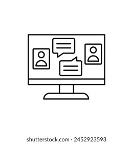 Communication icon vector. Interaction illustration sign. Connection symbol. Chat logo.