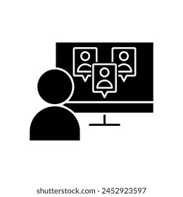 Communication icon vector. Interaction illustration sign. Connection symbol. Chat logo.