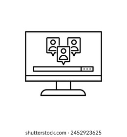 Communication icon vector. Interaction illustration sign. Connection symbol. Chat logo.