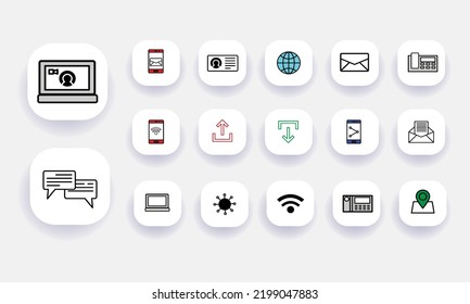 communication icon vector Line on speech bubble background image for web, presentation, logo, Icon Symbol.