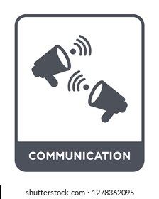 communication icon vector on white background, communication trendy filled icons from Blogger and influencer collection, communication vector illustration