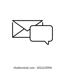 Communication icon vector set. Conversation illustration sign collection. Connection symbol or logo.