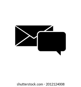 Communication icon vector set. Conversation illustration sign collection. Connection symbol or logo.